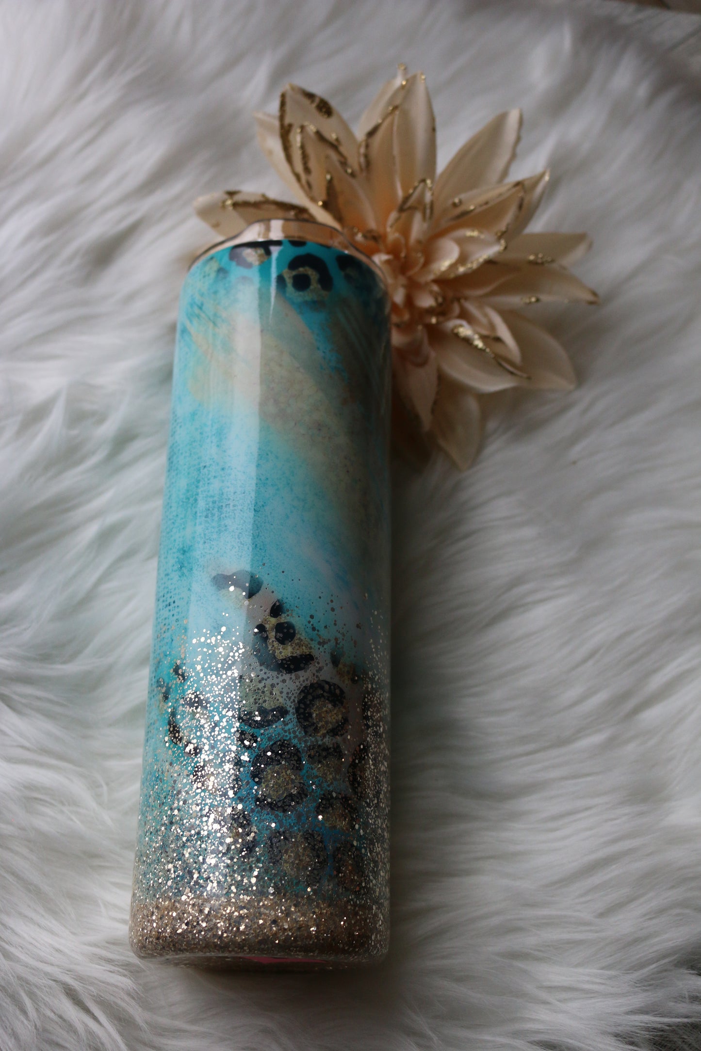 30 oz Leopard stripe waterfall Stainless Steal Tumbler