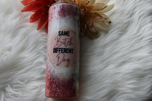 20 oz "Same B*!?h Different Day" Stainless Steal Tumbler