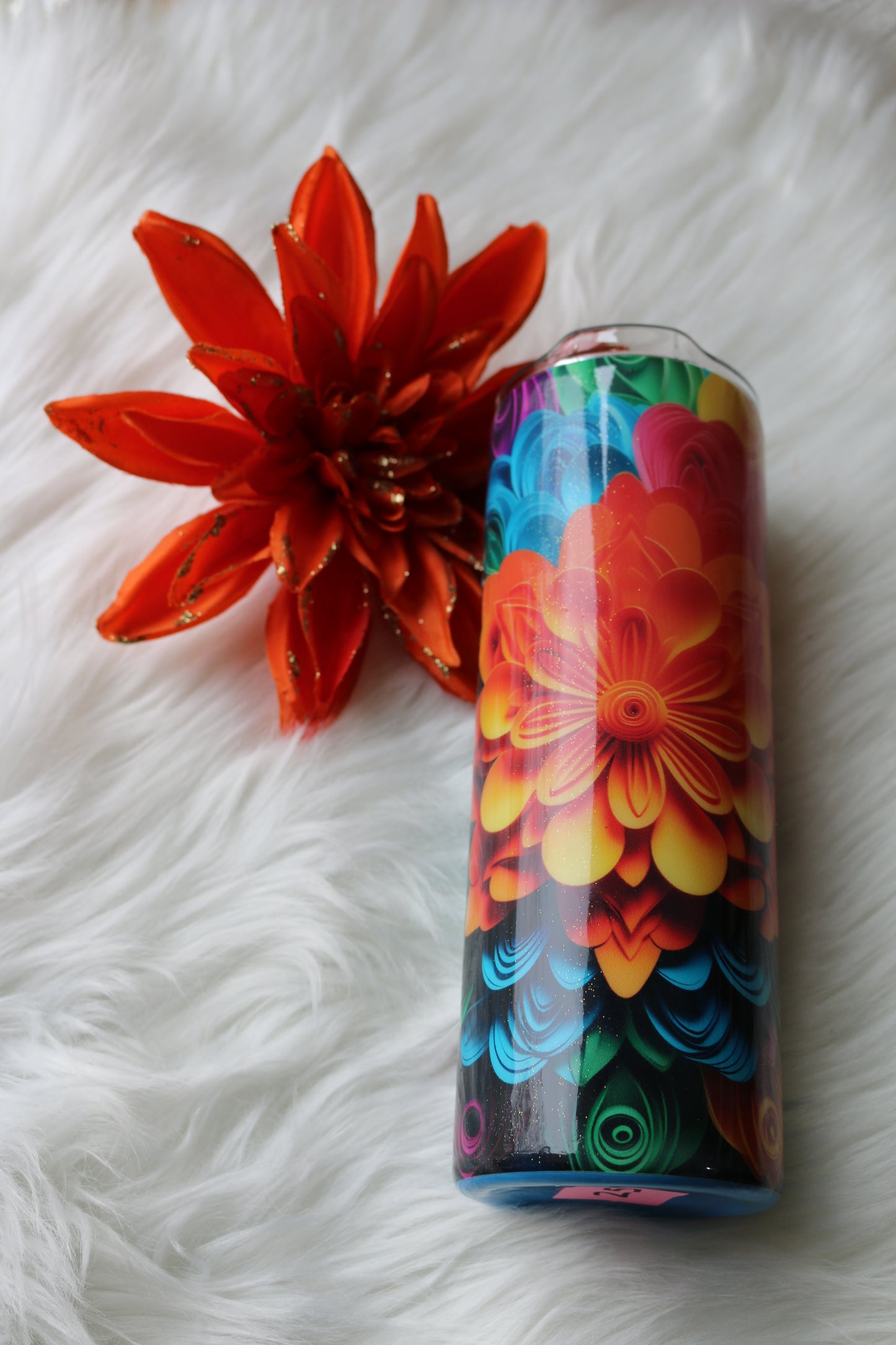 20 oz 3D Floral Stainless Steal Tumbler