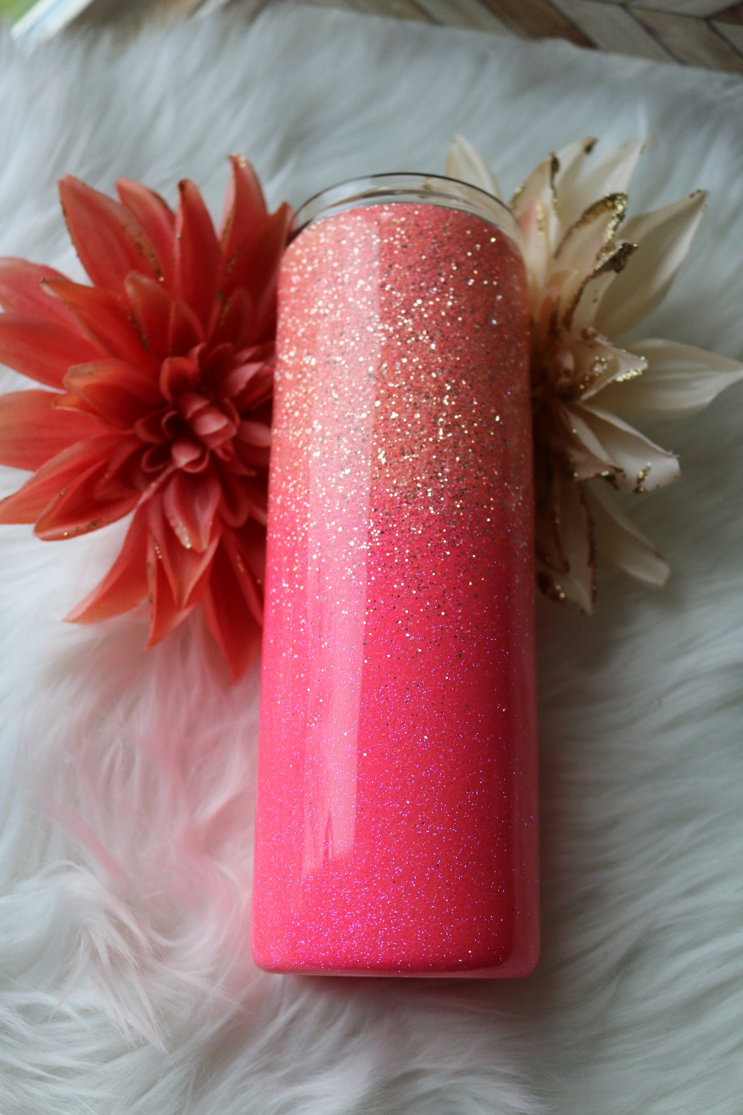 20 oz Pink and Silver Stainless Steal Tumbler